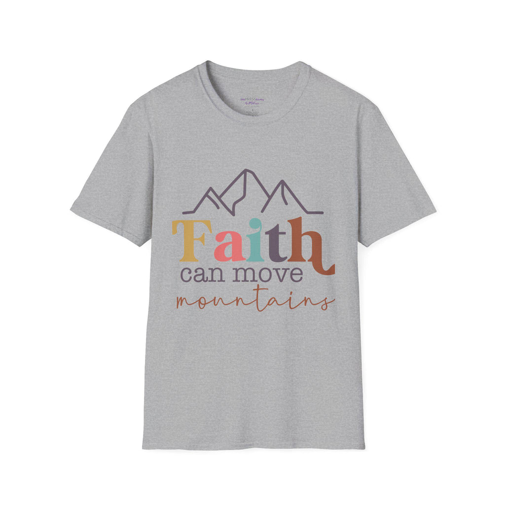 Faith Can Move Mountains T-Shirt | Mountain Faith Typography Tee