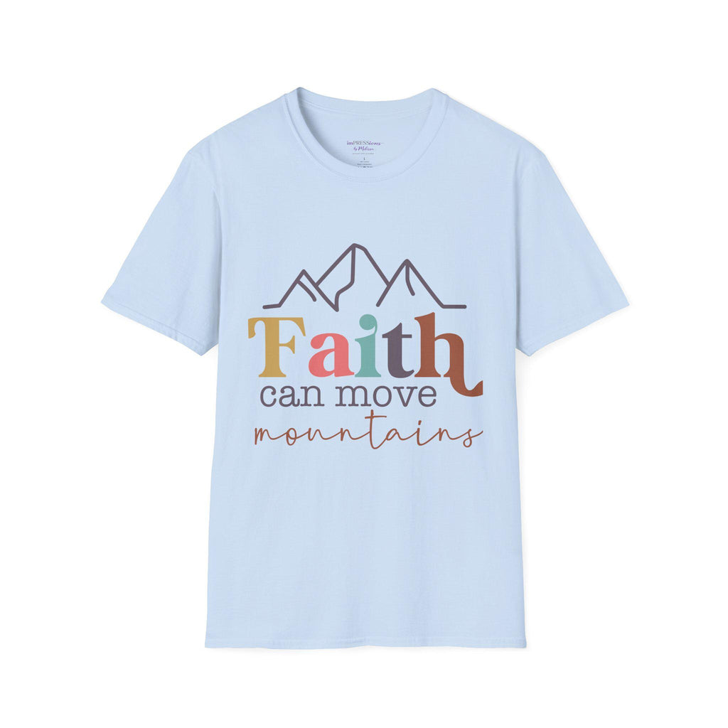 Faith Can Move Mountains T-Shirt | Mountain Faith Typography Tee