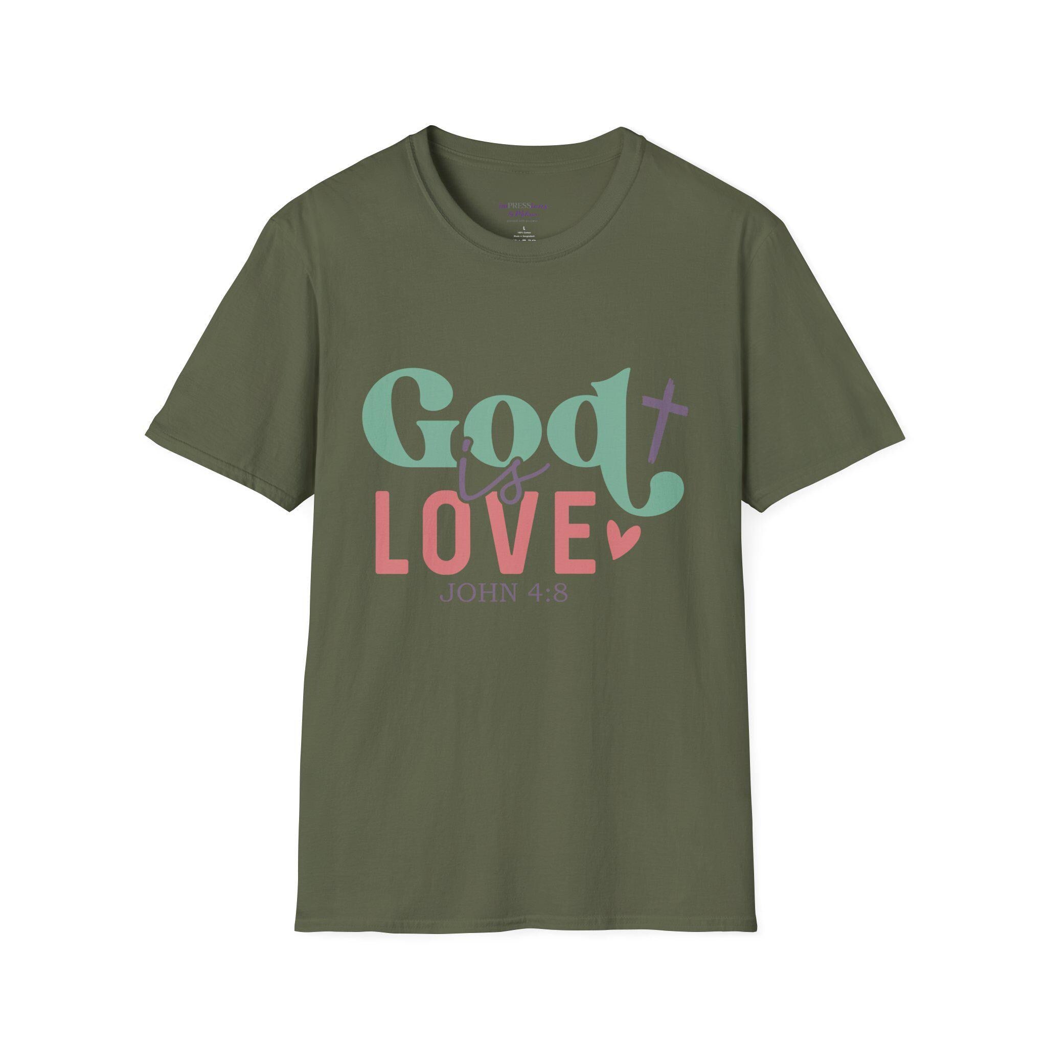 God is Love T-Shirt | John 4:8 Scripture Tee, Christian Faith Shirt