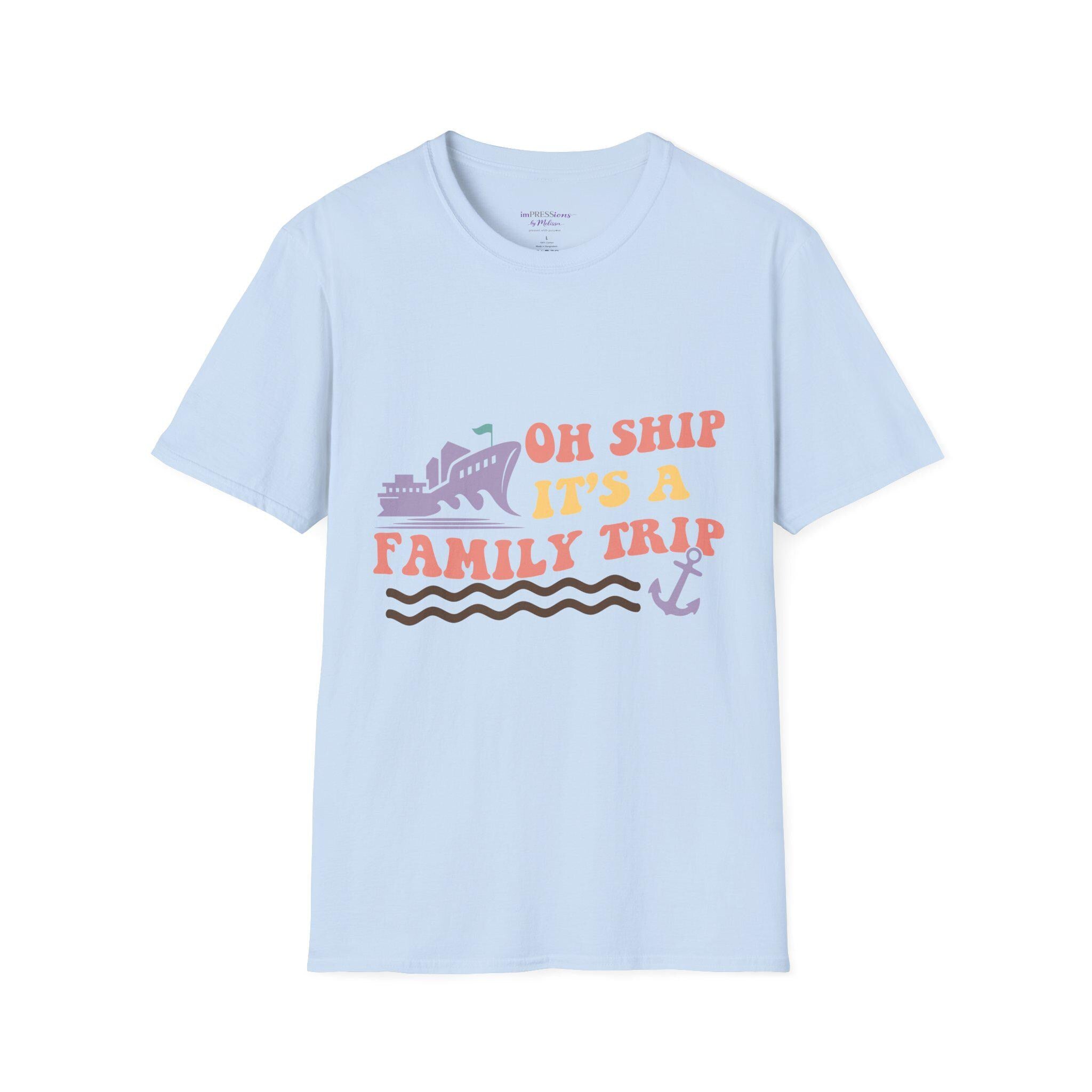 Oh Ship It's a Family Trip T-Shirt | Cruise Vacation Tee, Nautical Anchor Design