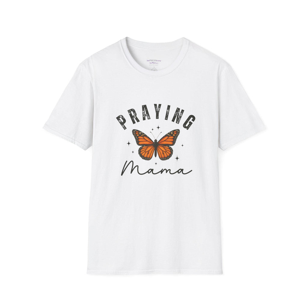 Praying Mama butterfly T-Shirt | Faith Christian mom shirt