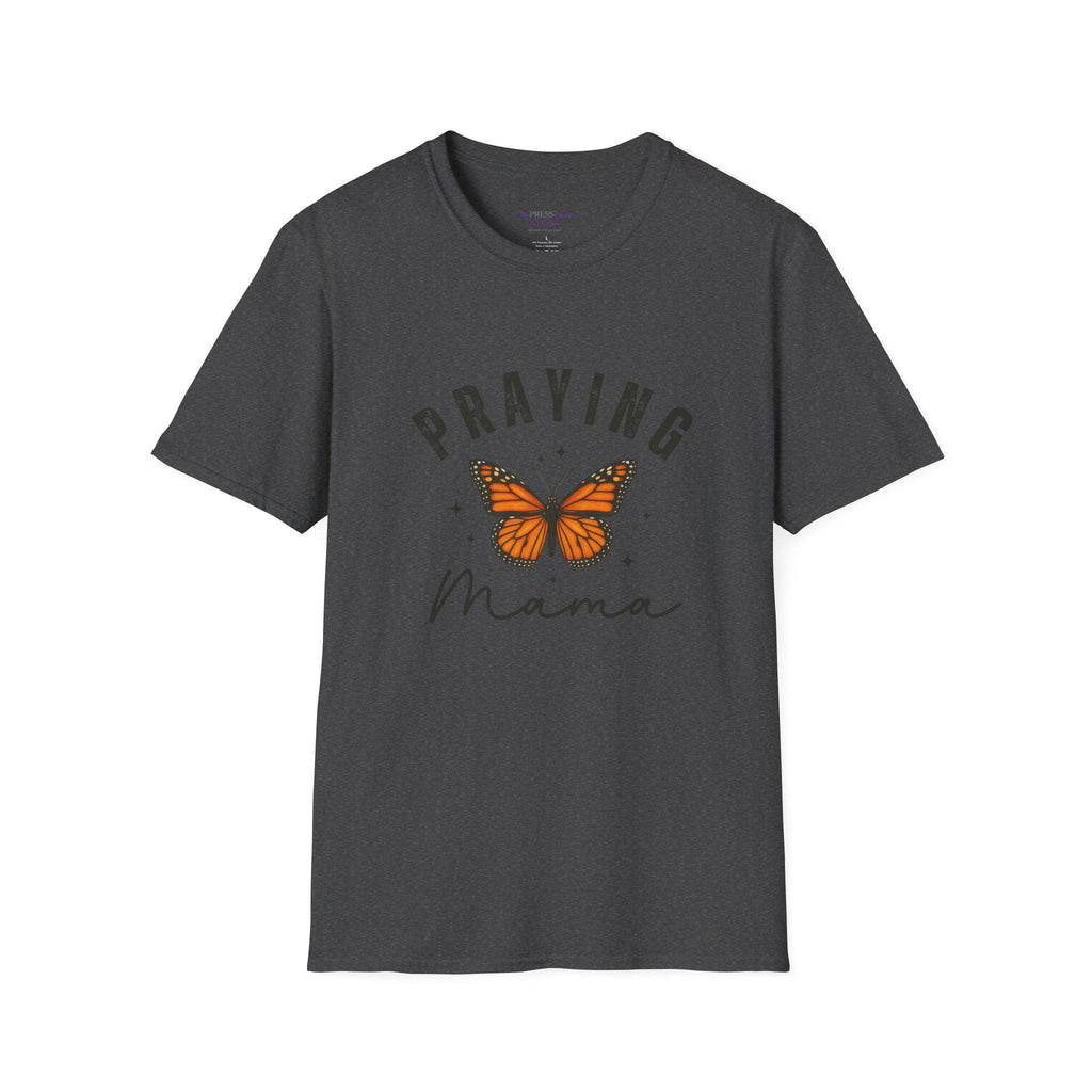 Praying Mama butterfly T-Shirt | Faith Christian mom shirt