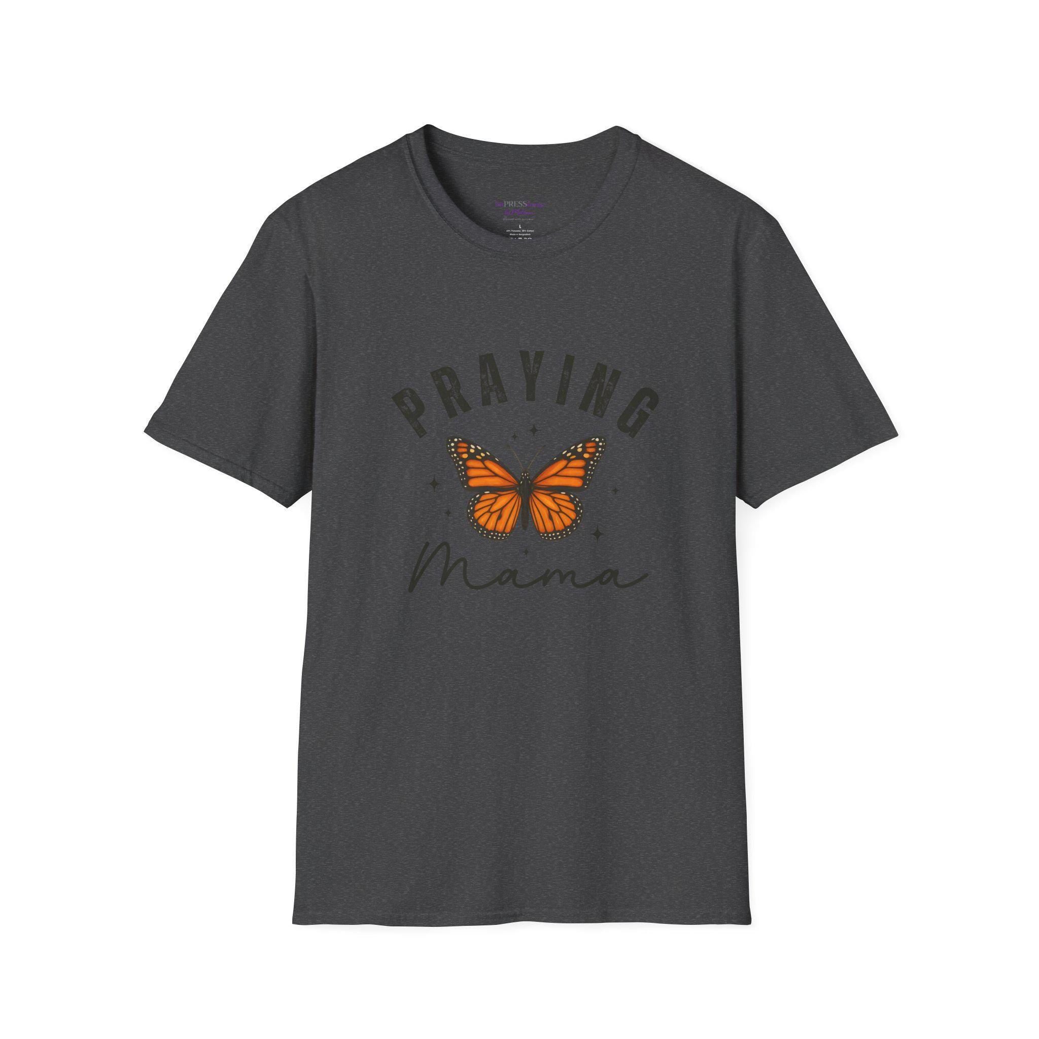 Praying Mama butterfly T-Shirt | Faith Christian mom shirt