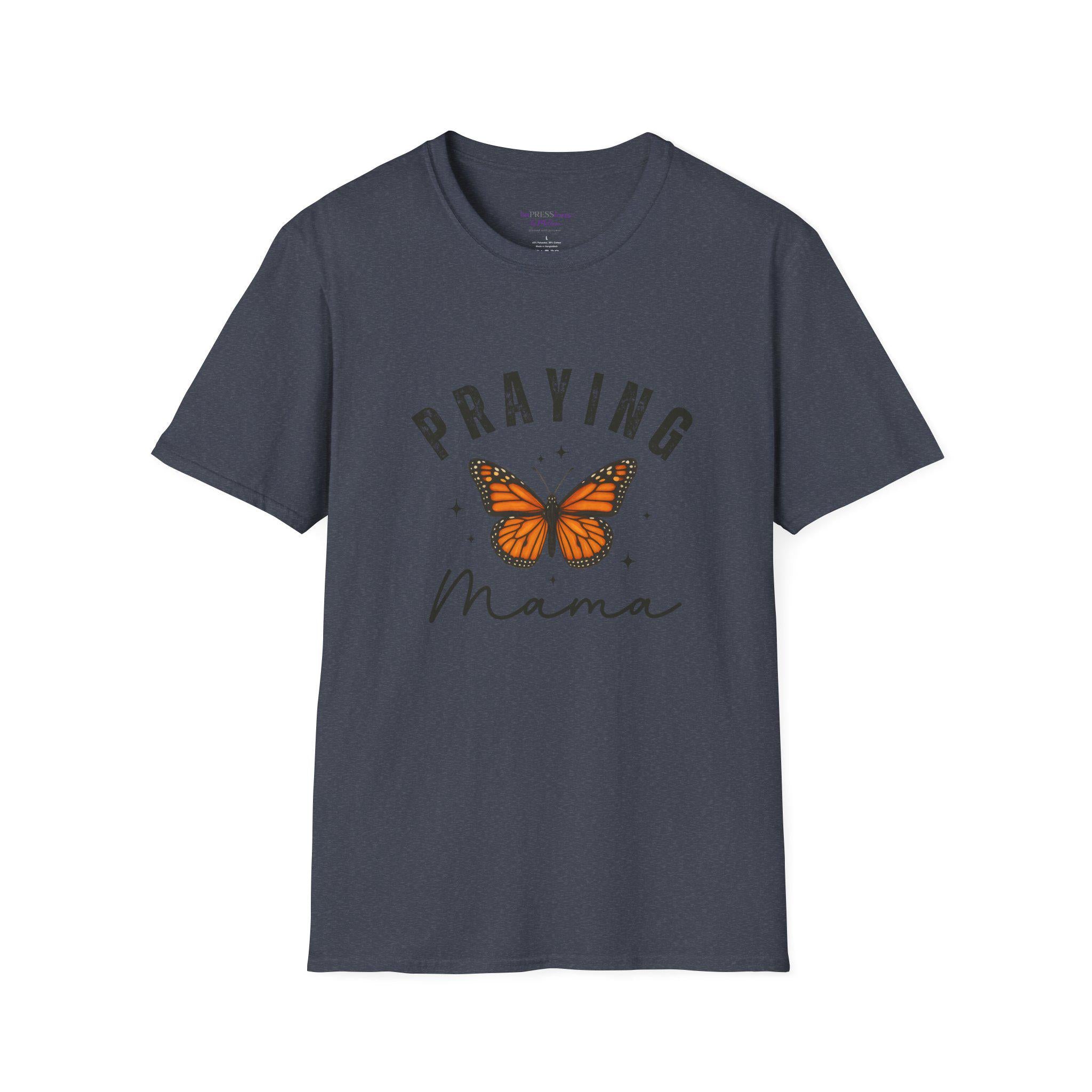 Praying Mama butterfly T-Shirt | Faith Christian mom shirt