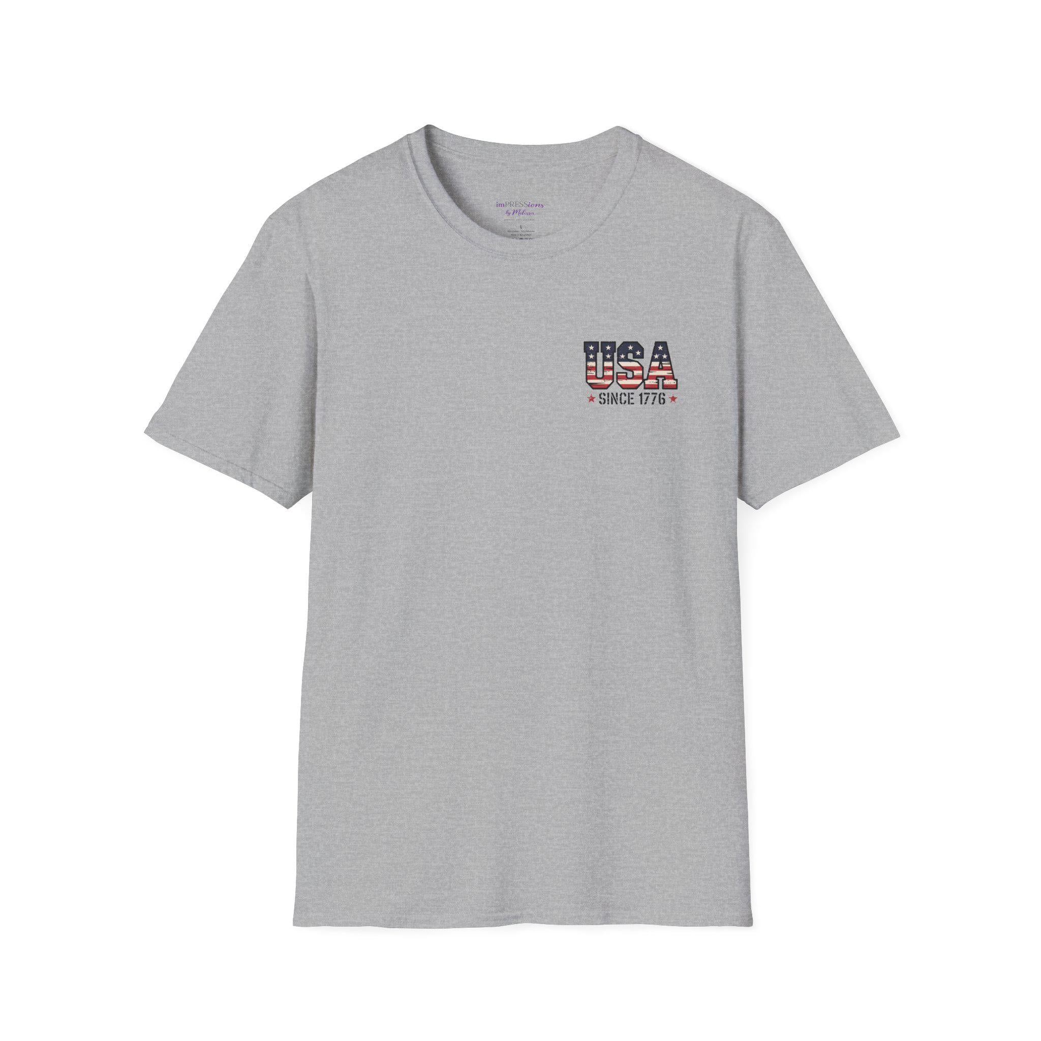 Patriotic Eagle with American Flag Sunglasses T-Shirt | 250 Years Baby USA