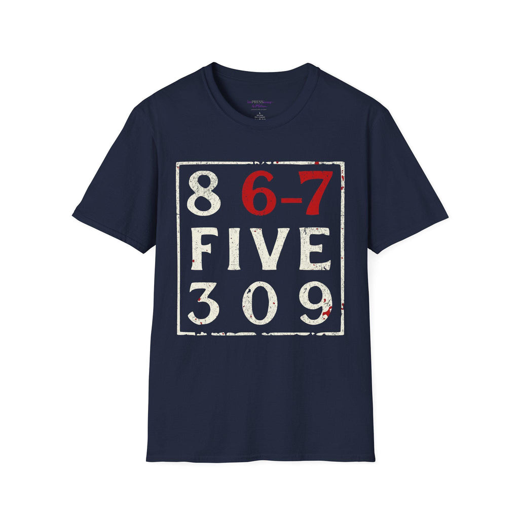 Vintage Number Grid T-Shirt | 867-5309 Phone Graphic