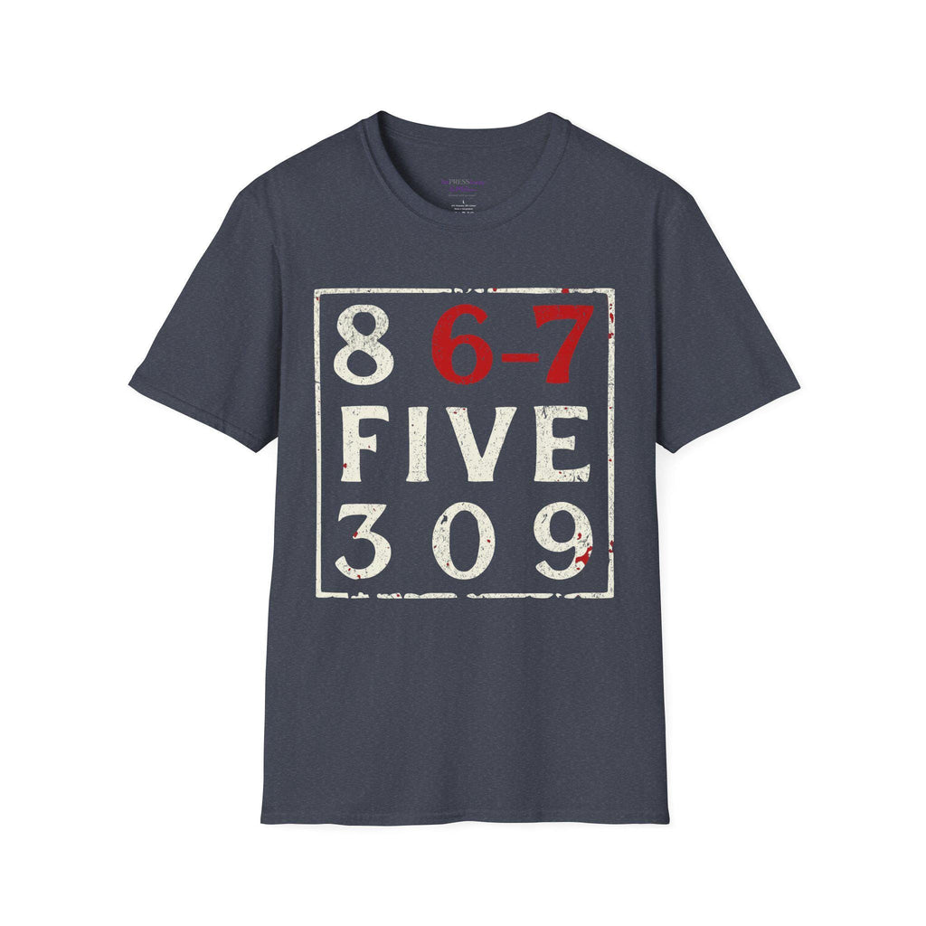 Vintage Number Grid T-Shirt | 867-5309 Phone Graphic