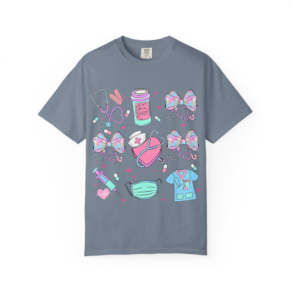 Nurse Icons T-Shirt | Kawaii Medical Scrubs Tee