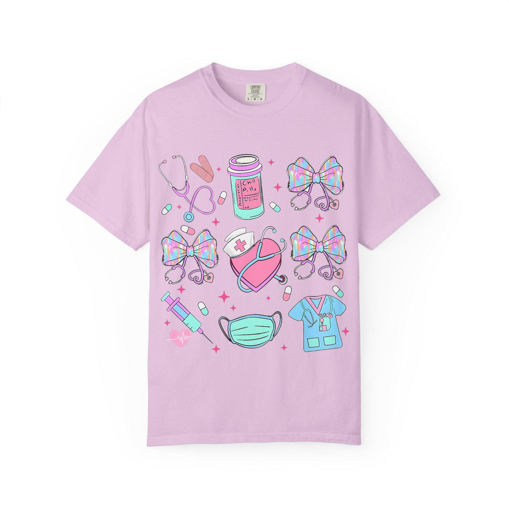 Nurse Icons T-Shirt | Kawaii Medical Scrubs Tee