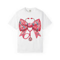 Floral Bow Stethoscope T-Shirt | Nurse Medical Scrub Style