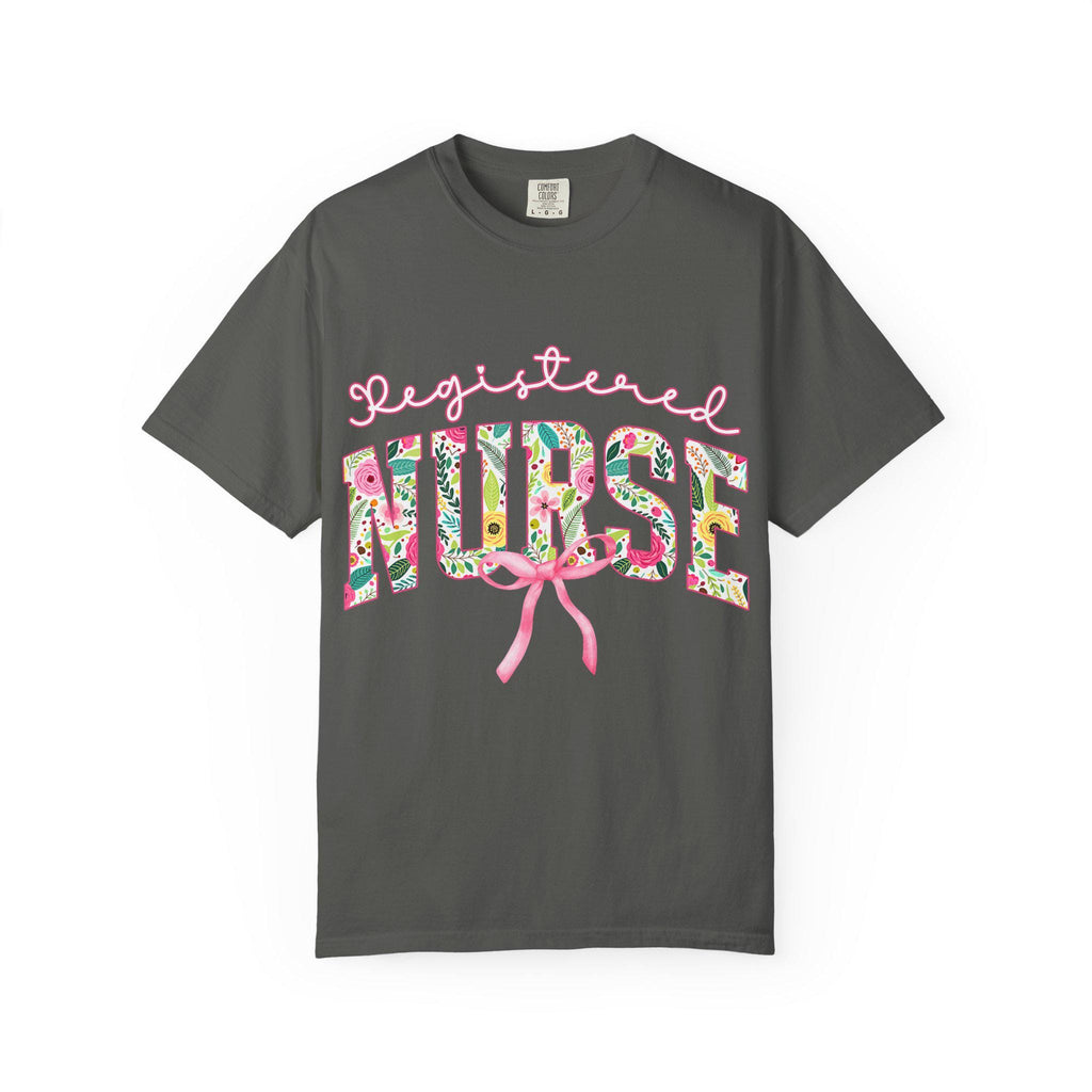 Registered Nurse T-Shirt | Floral Letters Nurses Tee