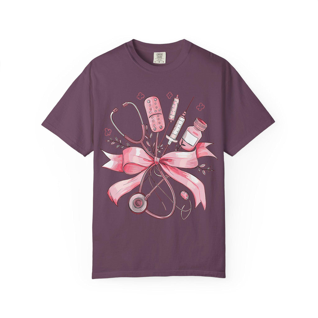 Pink Nursing Tools Bouquet T-Shirt | Stethoscope, Syringe, Bandage