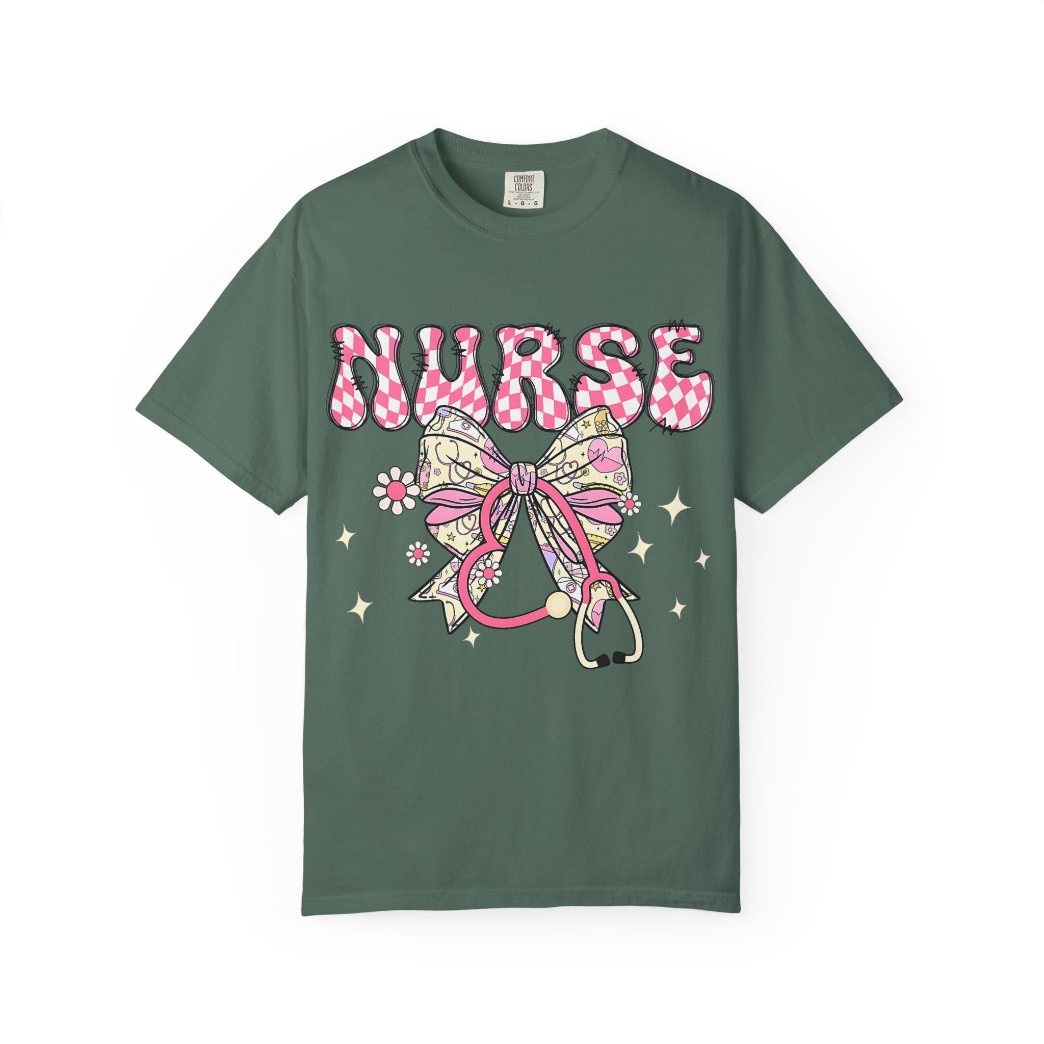 Floral Nurse Stethoscope T-Shirt | Nursing Tee