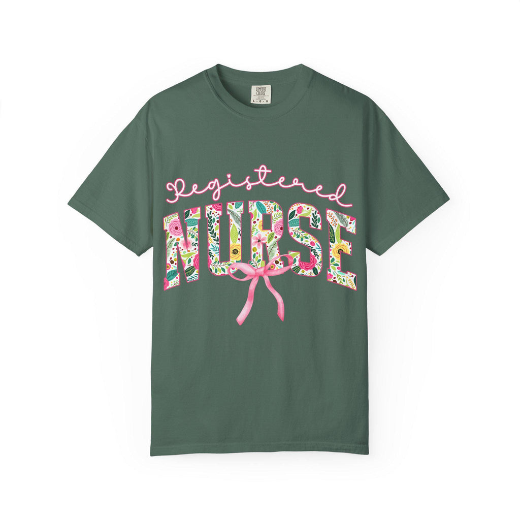 Registered Nurse T-Shirt | Floral Letters Nurses Tee