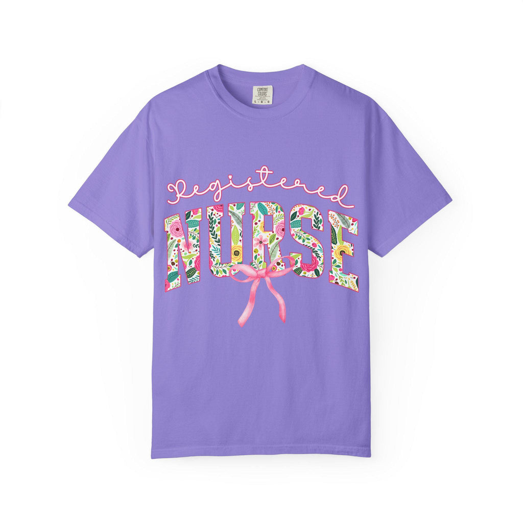 Registered Nurse T-Shirt | Floral Letters Nurses Tee