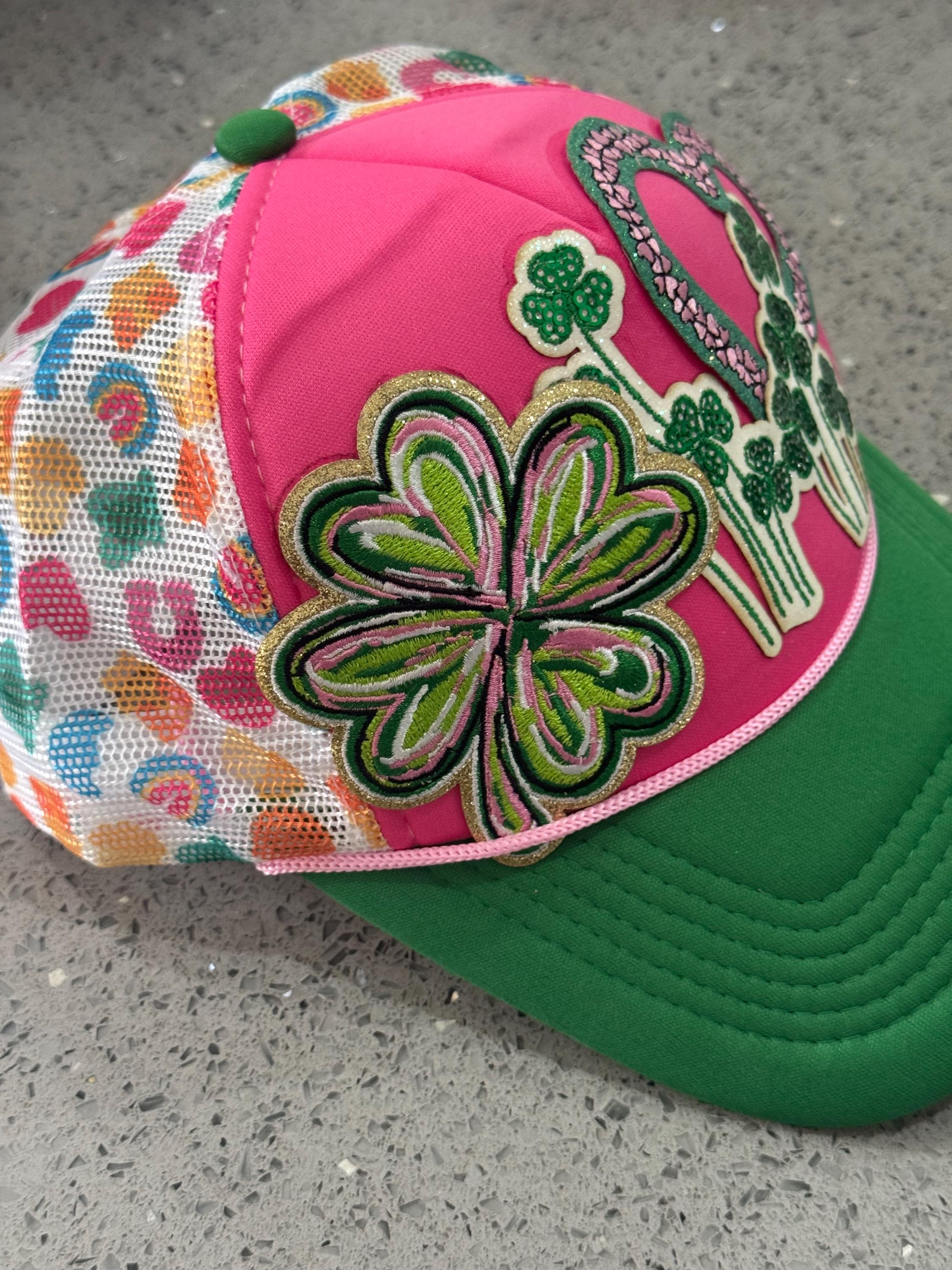 St Patrick’s day lucky charm trucker hat