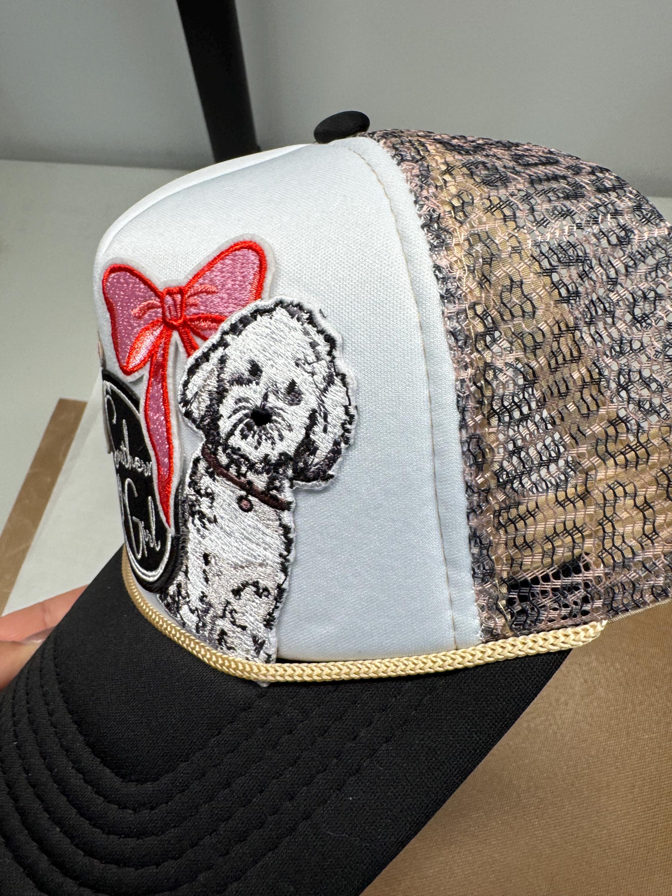 Southern Girl Trucker Hat: People Love Dogs Embroidery