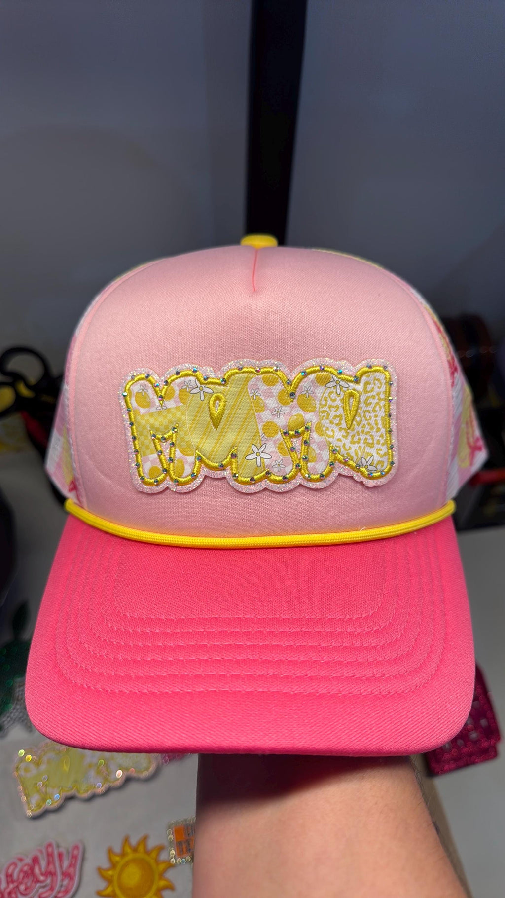 Mama Lemon and Bow Trucker hat