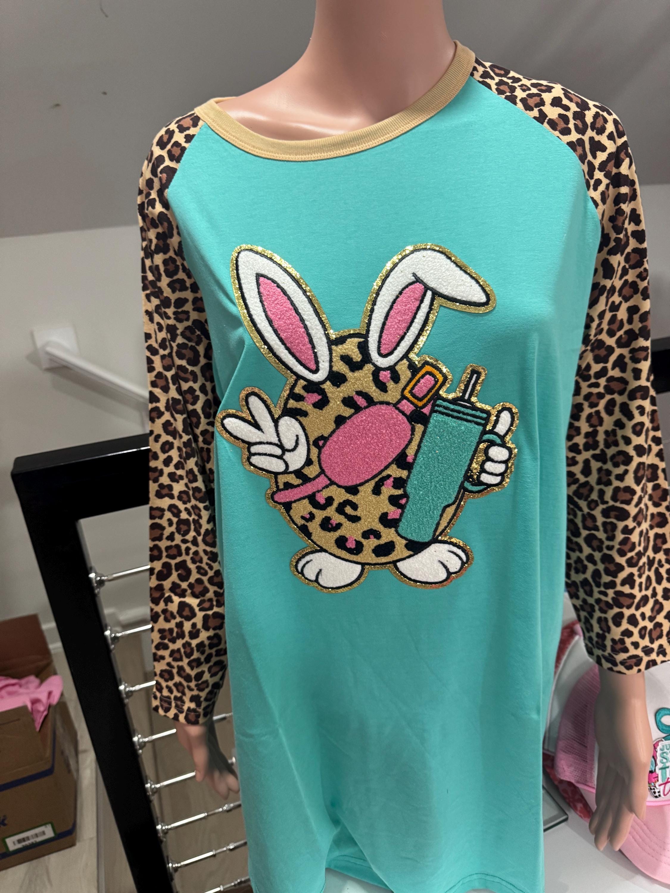 Easter Leopard accent shirt
