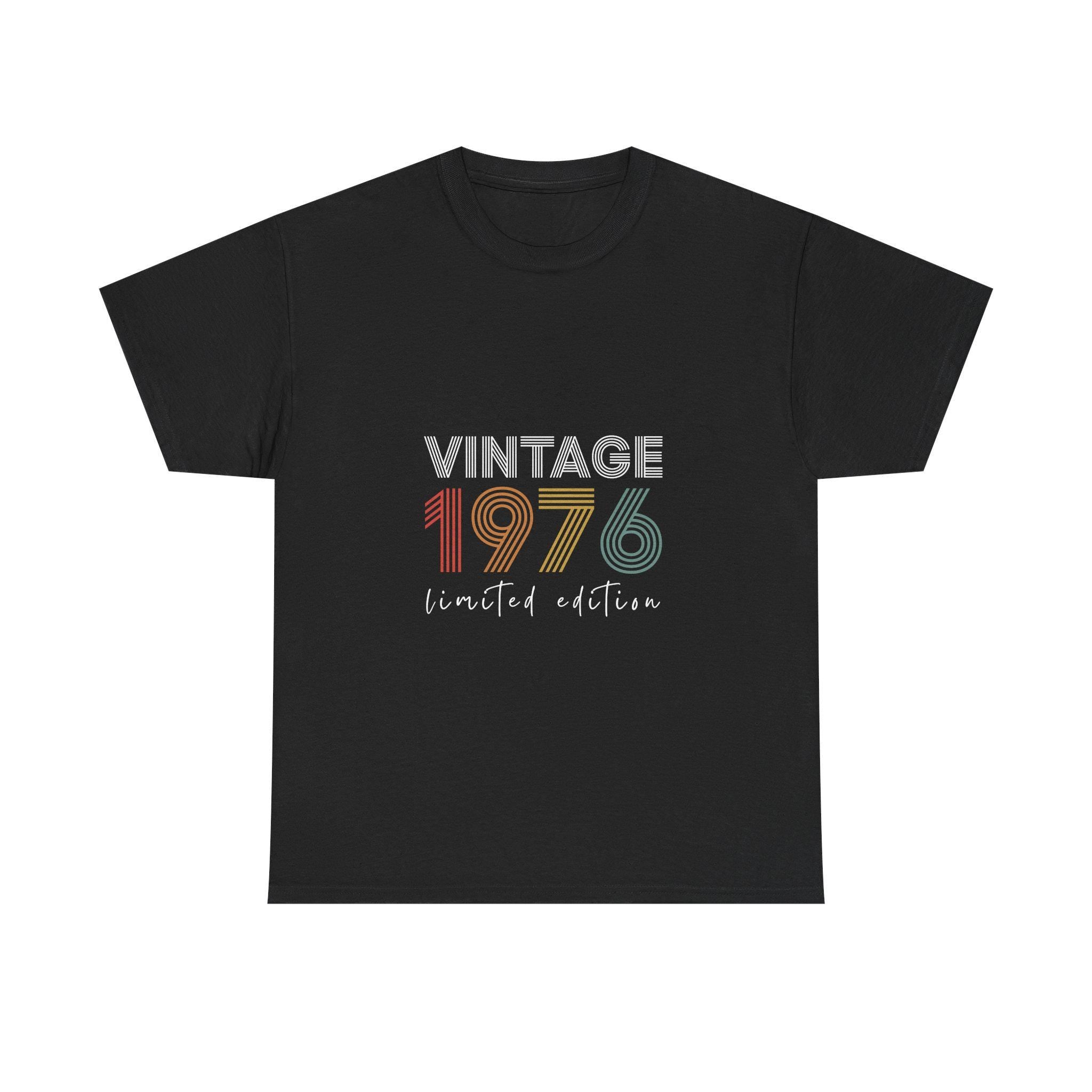 Vintage 1976 limited edition Tee | Retro Birth Year Shirt, 1970s Rainbow