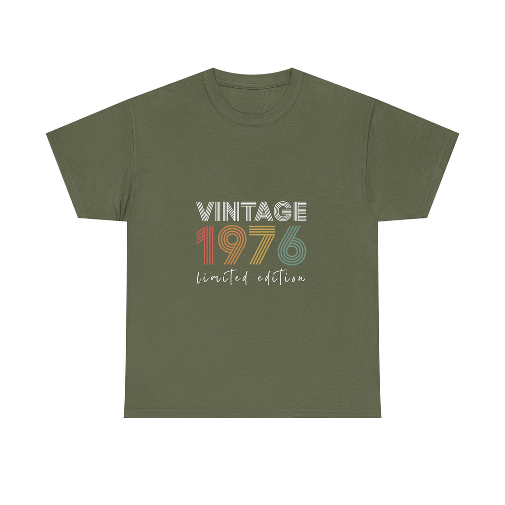 Vintage 1976 limited edition Tee | Retro Birth Year Shirt, 1970s Rainbow