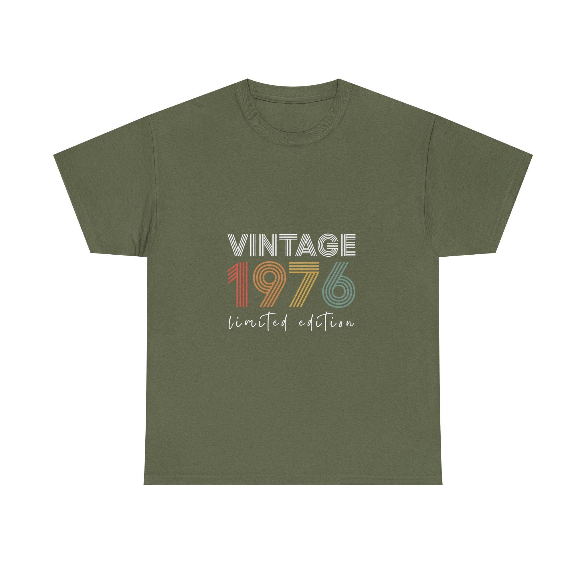 Vintage 1976 limited edition Tee | Retro Birth Year Shirt, 1970s Rainbow
