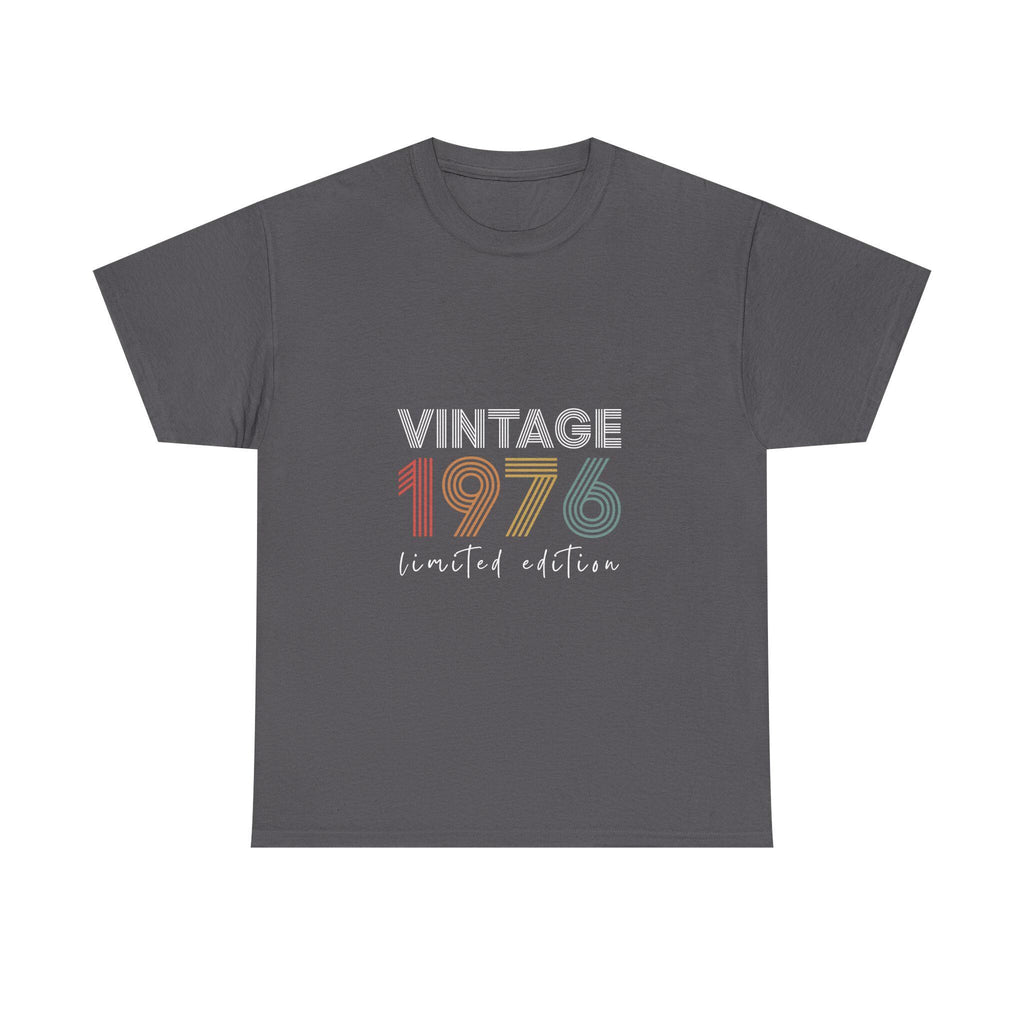 Vintage 1976 limited edition Tee | Retro Birth Year Shirt, 1970s Rainbow