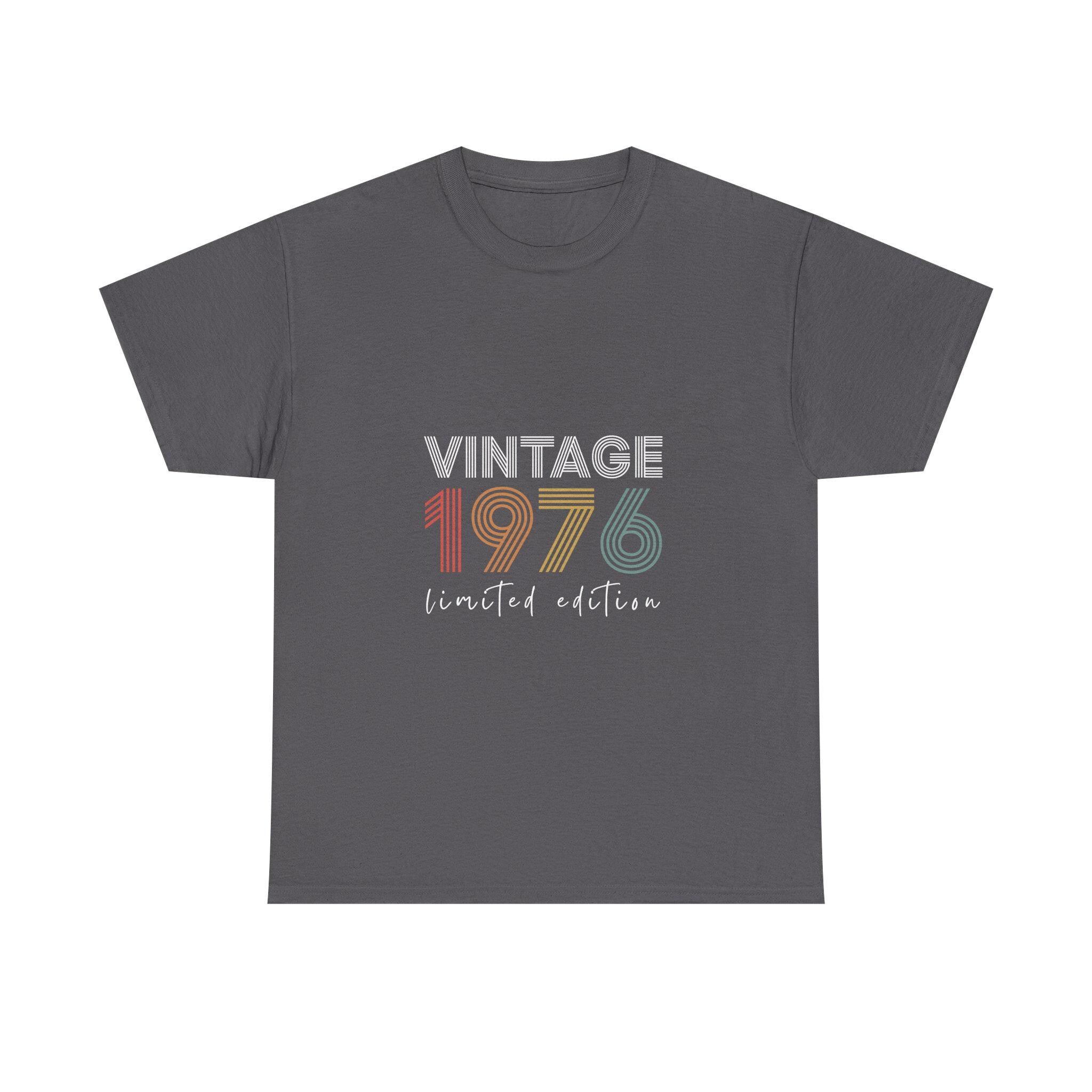 Vintage 1976 limited edition Tee | Retro Birth Year Shirt, 1970s Rainbow