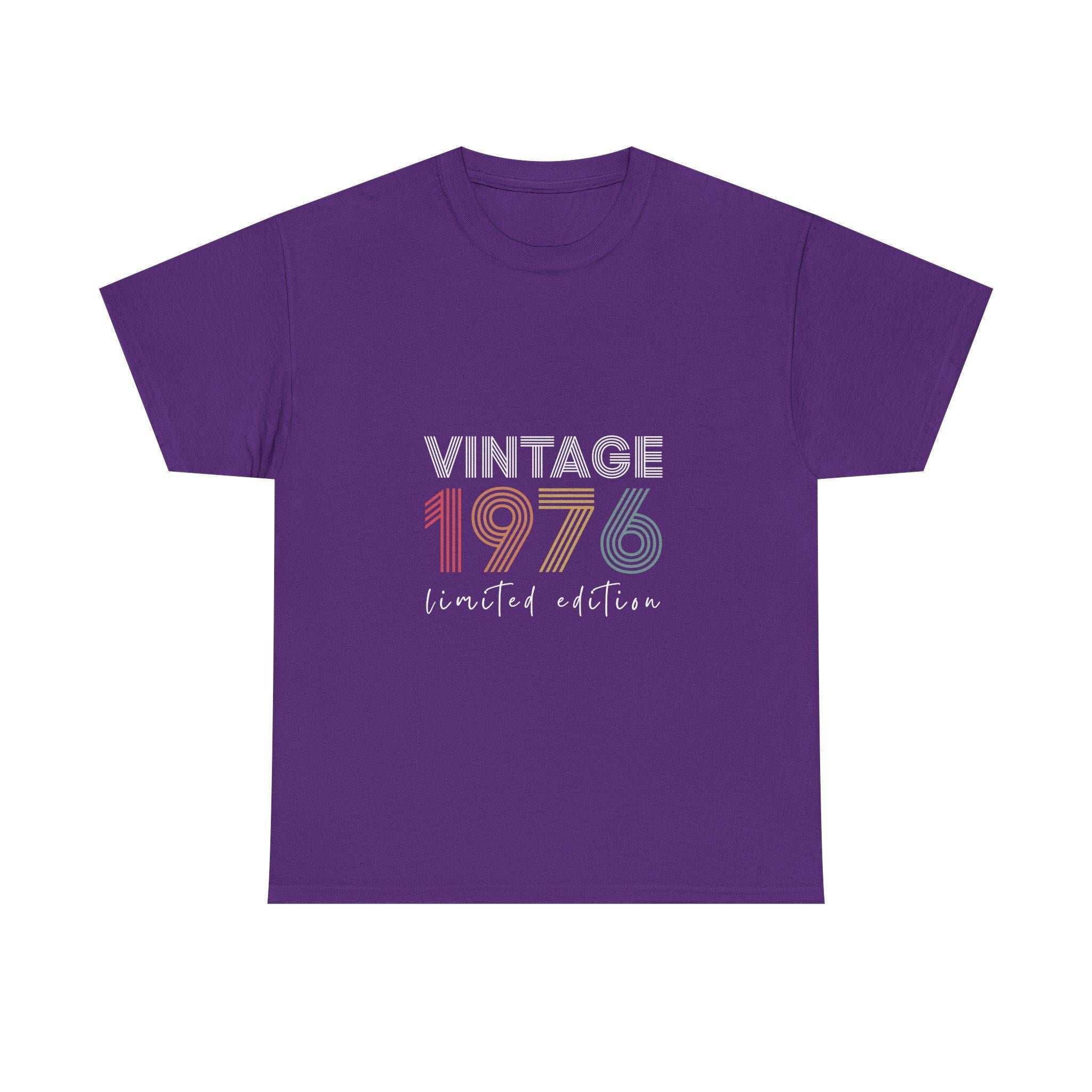 Vintage 1976 limited edition Tee | Retro Birth Year Shirt, 1970s Rainbow