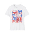 Red White 4th of July Graphic T-Shirt | Patriotic Stars Stripes