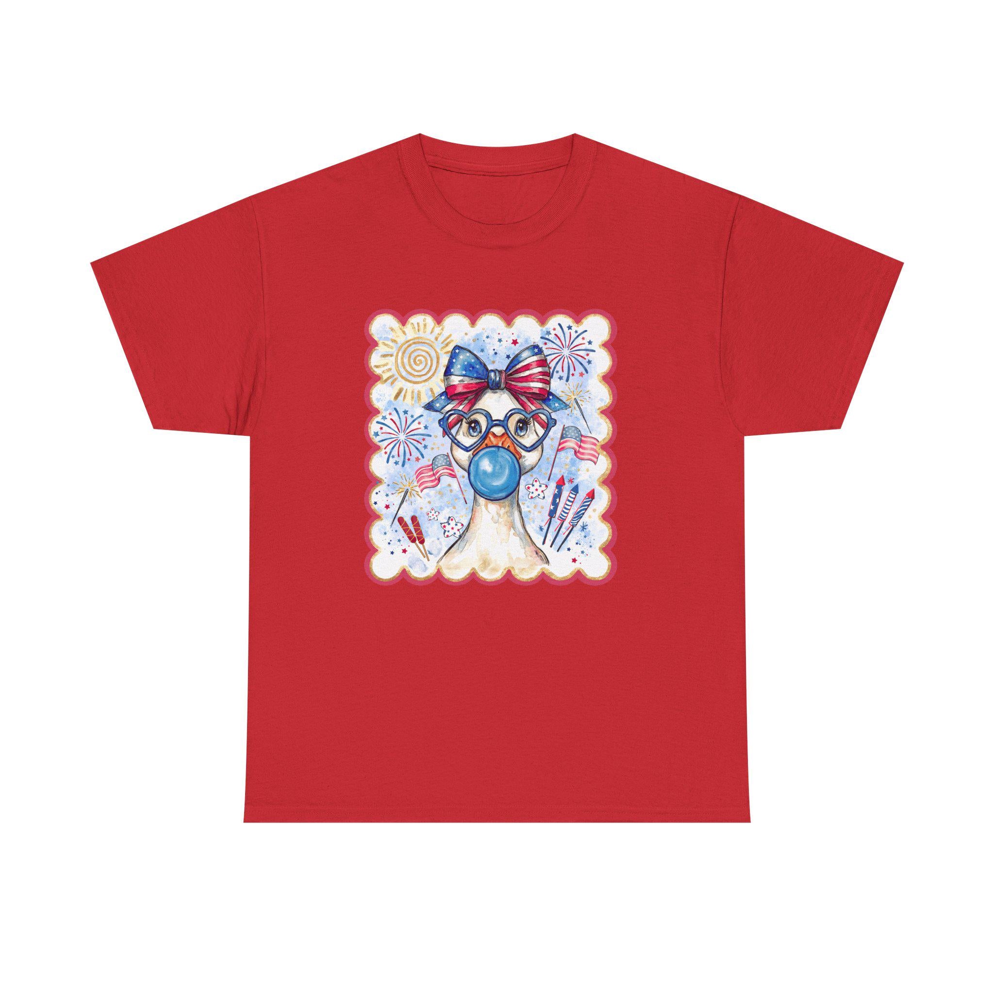 Patriotic Llama with Sunglasses Tee | 4th of July, Americana