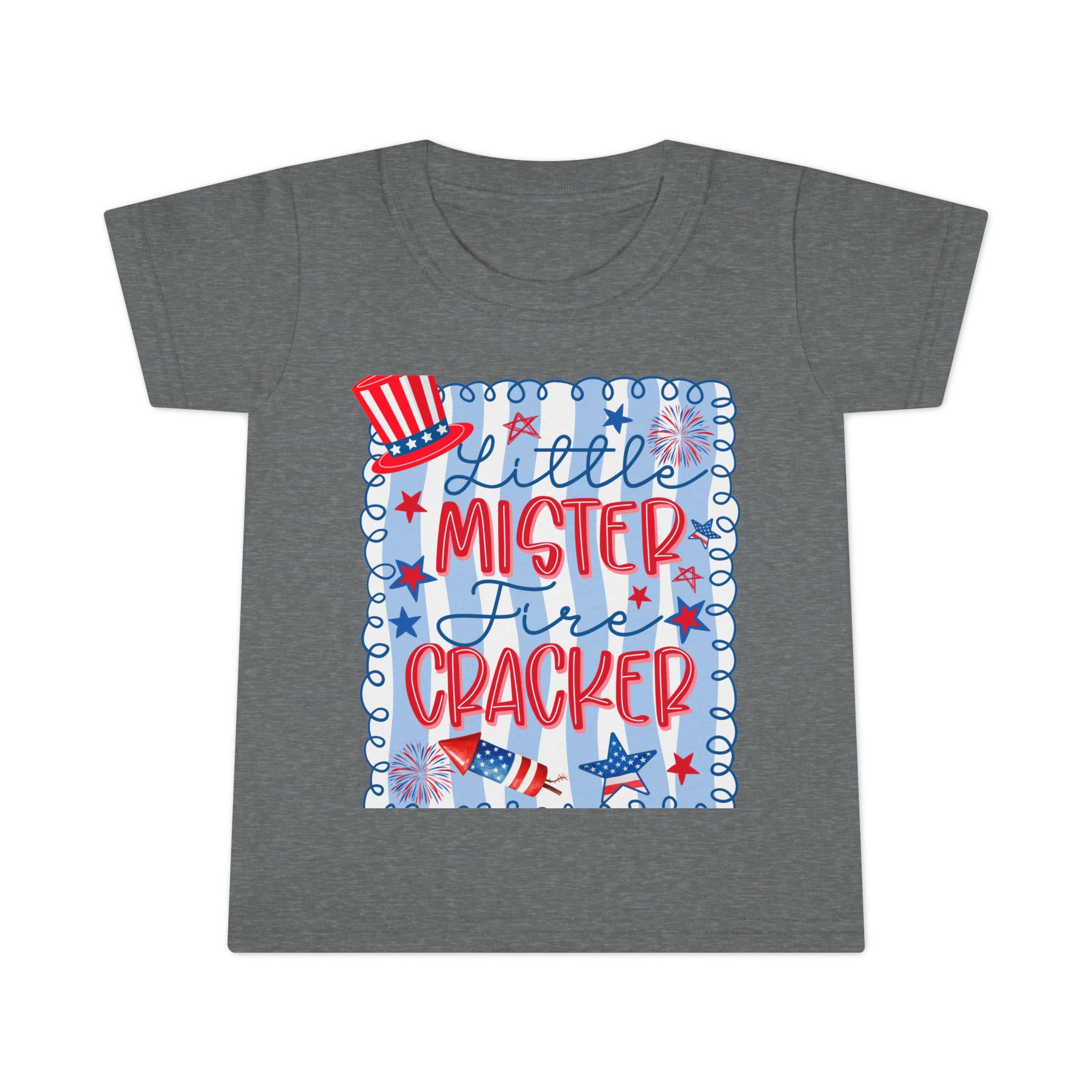 Toddler "Little Mister Firecracker" T-Shirt – Patriotic July 4th Apparel