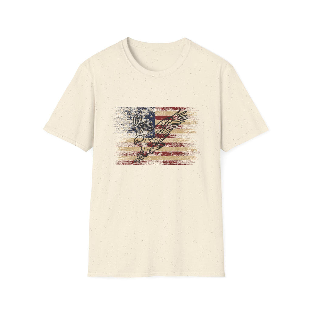 Distressed American Flag with Guitar T-Shirt | Vintage Music USA Tee