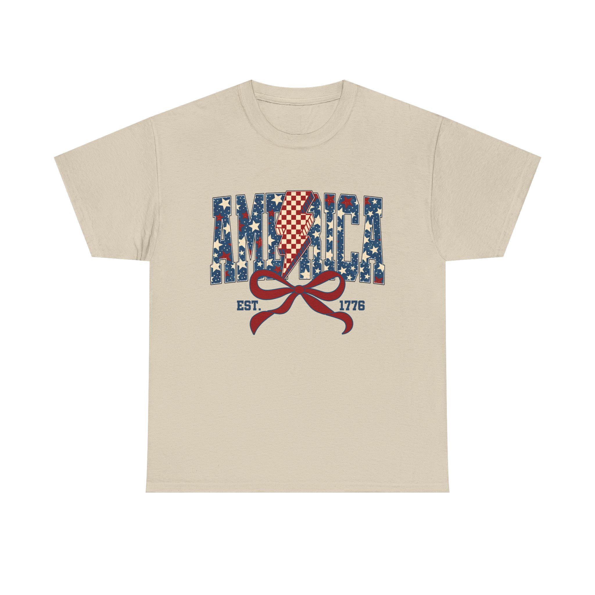 America flag ribbon Tee | EST. 1776 Patriotic shirt