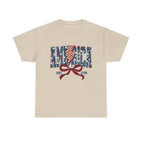 America flag ribbon Tee | EST. 1776 Patriotic shirt
