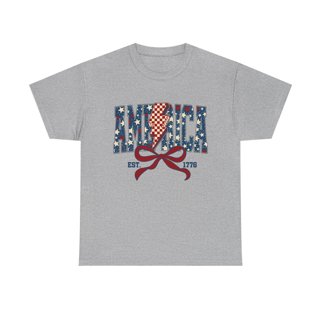 America flag ribbon Tee | EST. 1776 Patriotic shirt