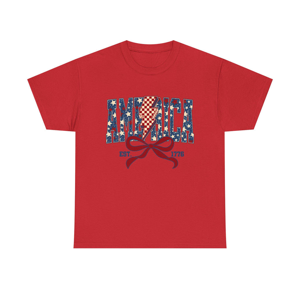 America flag ribbon Tee | EST. 1776 Patriotic shirt