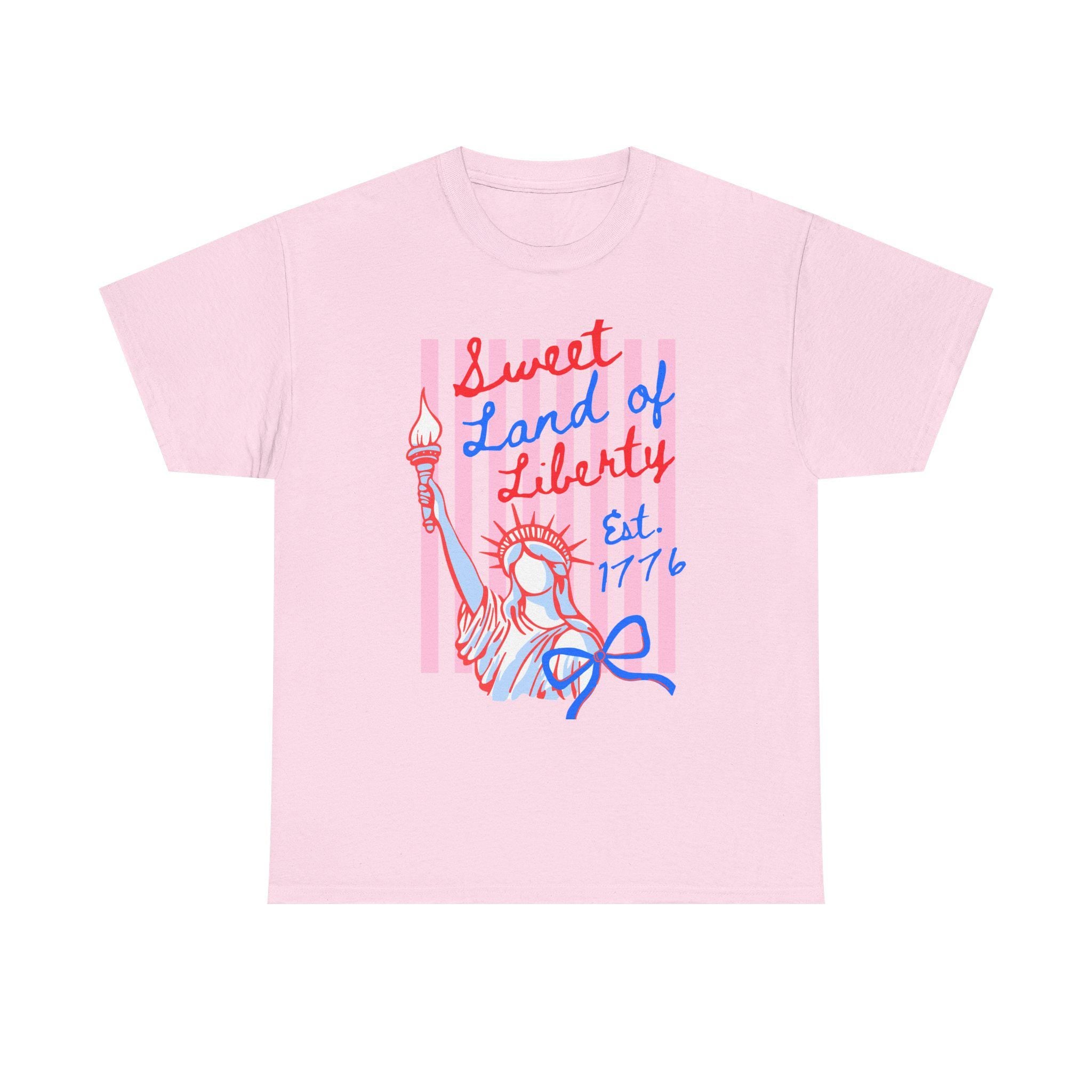 Sweet Land of Liberty T-Shirt | Sketch Statue Patriotic Tee