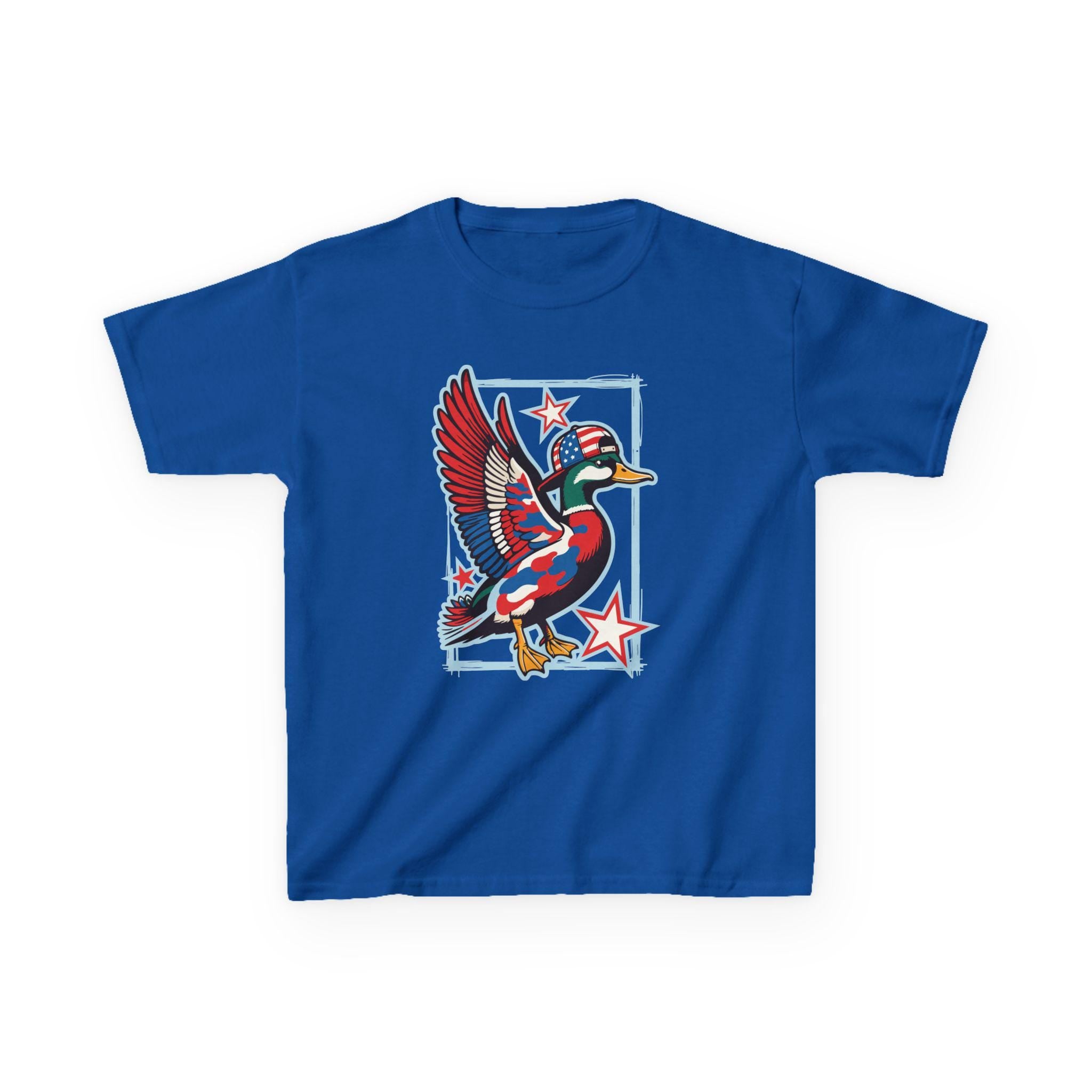 Patriotic Mallard Duck Kids Tee | American Flag Duck, Stars and Stripes