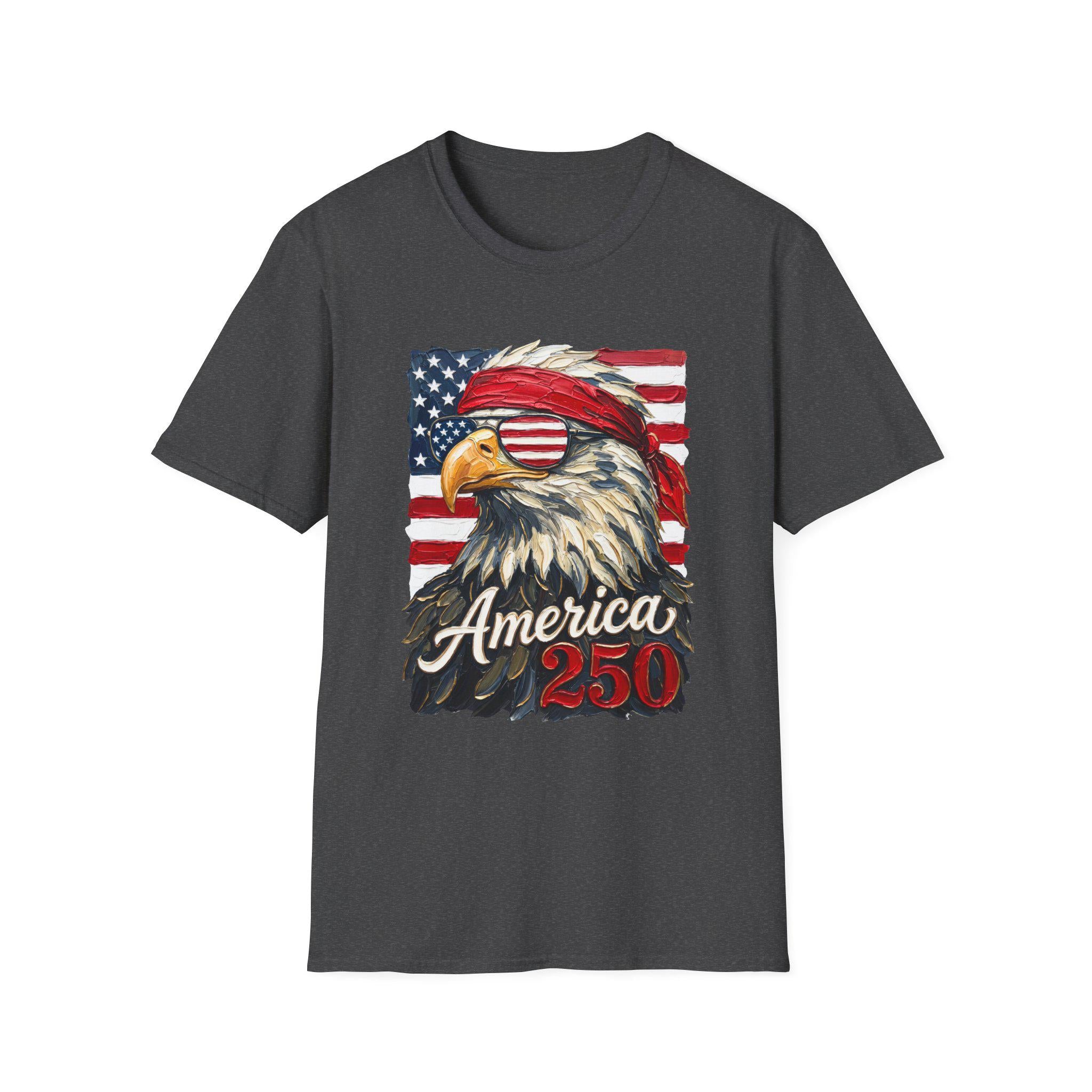 Patriotic Bald Eagle America 250 T-Shirt | American Flag Graphic