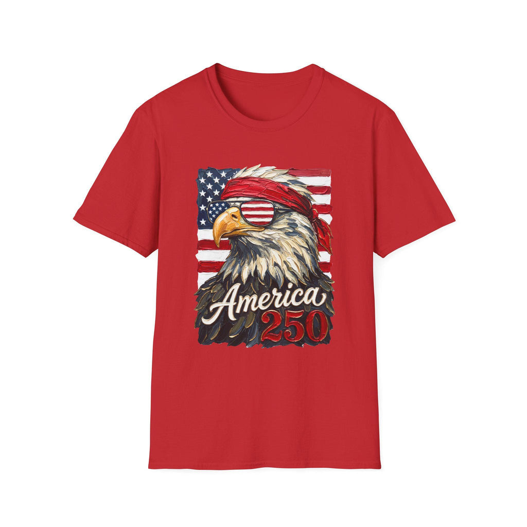 Patriotic Bald Eagle America 250 T-Shirt | American Flag Graphic