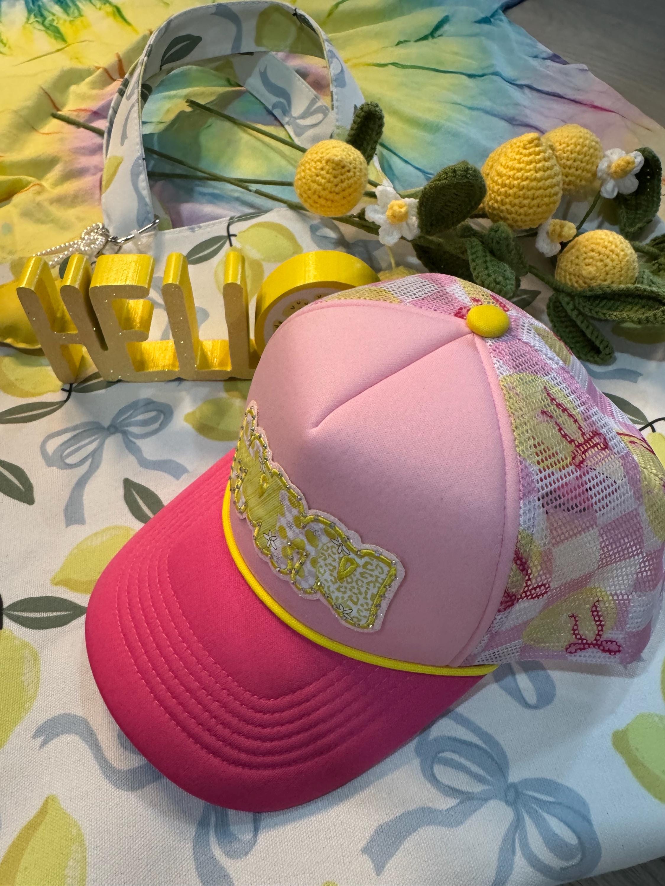 Mama Lemon and Bow Trucker hat