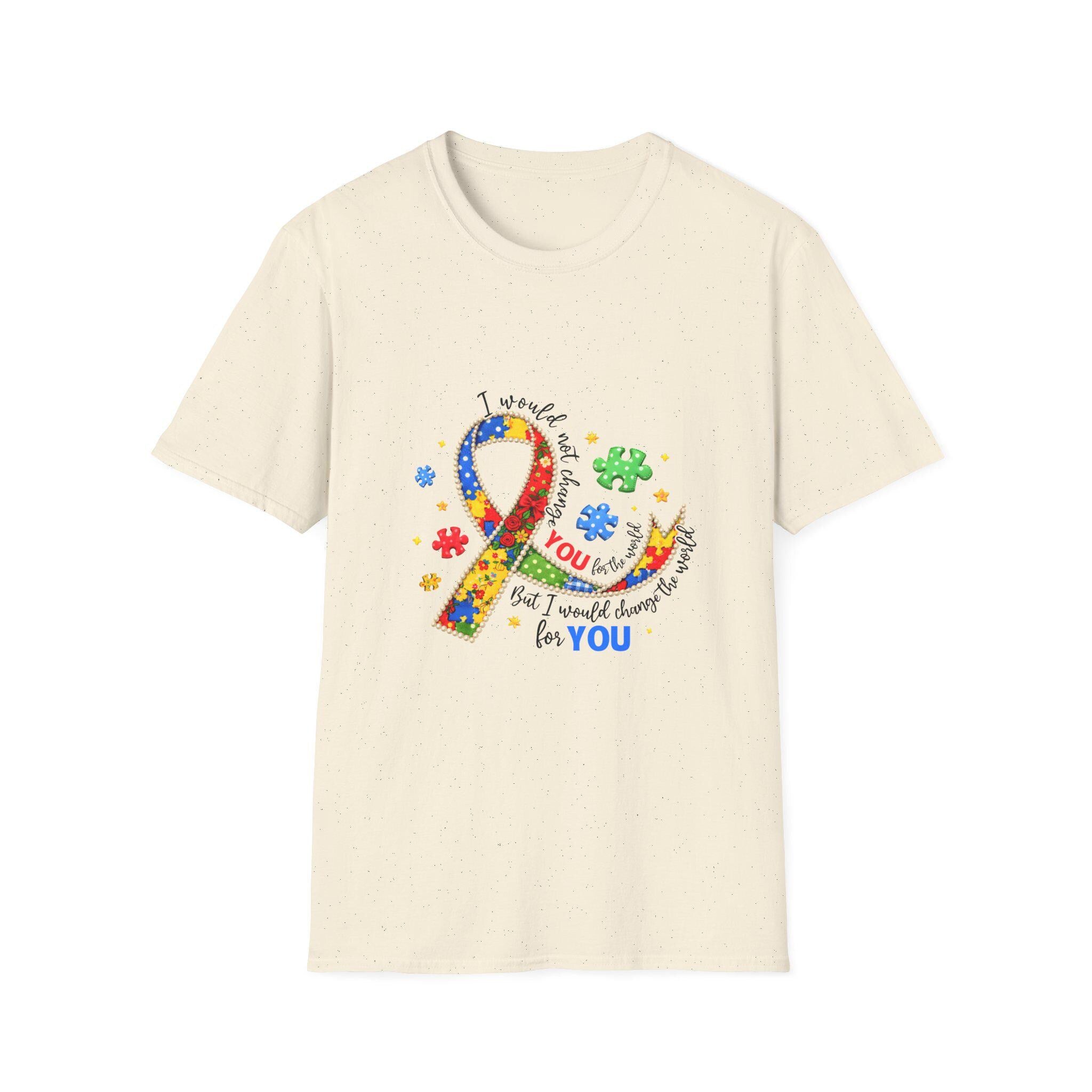 Autism Awareness Puzzle Ribbon T-Shirt | I Support You Design