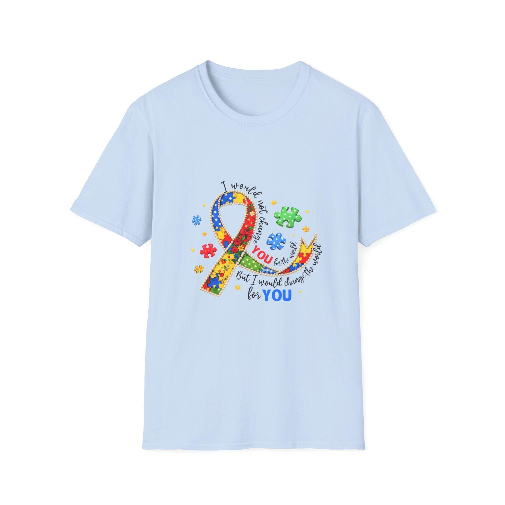 Autism Awareness Puzzle Ribbon T-Shirt | I Support You Design