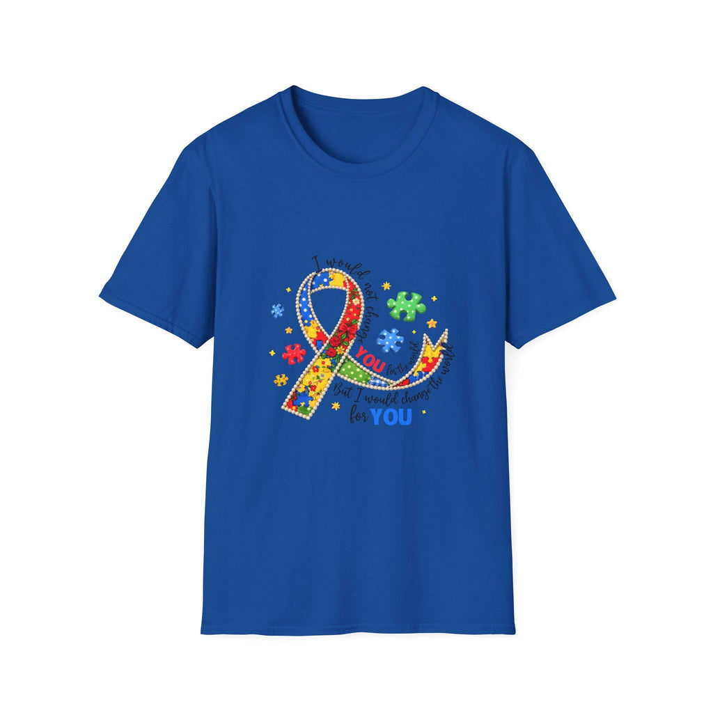 Autism Awareness Puzzle Ribbon T-Shirt | I Support You Design