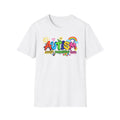 Autism Awareness colorful text T-Shirt | rainbow puzzle heart design