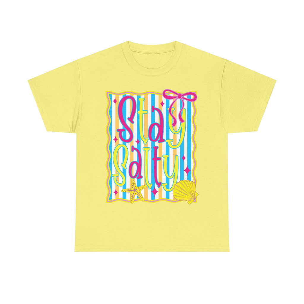 Stay Salty tee | beach shell striped summer design