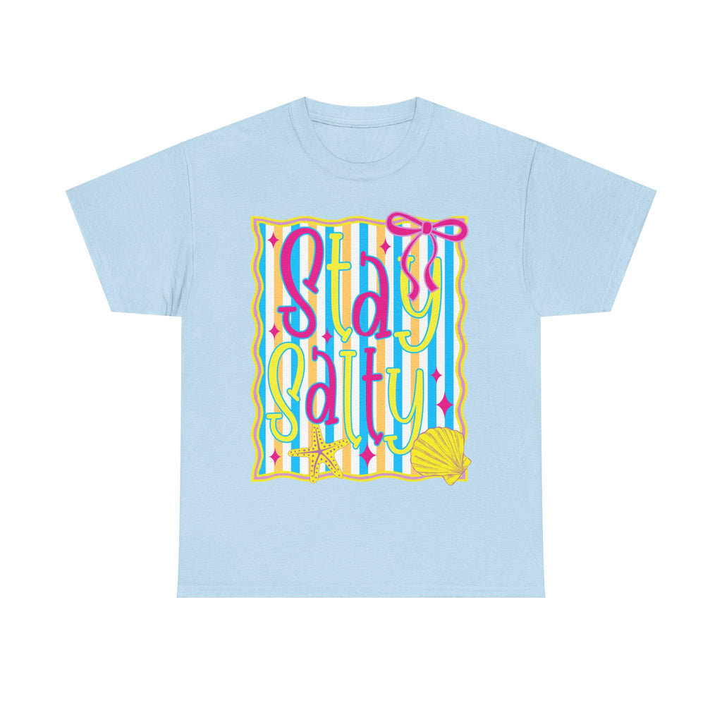Stay Salty tee | beach shell striped summer design