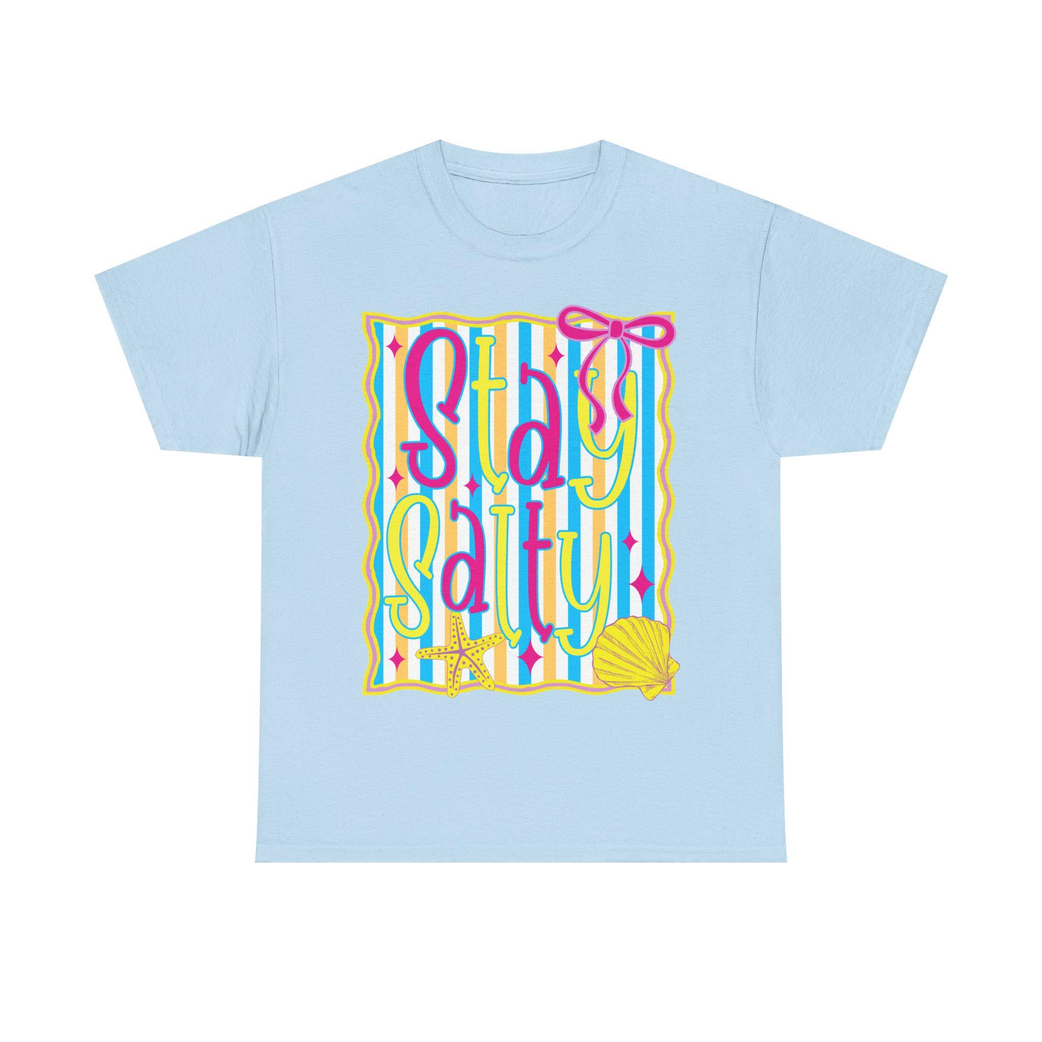 Stay Salty tee | beach shell striped summer design