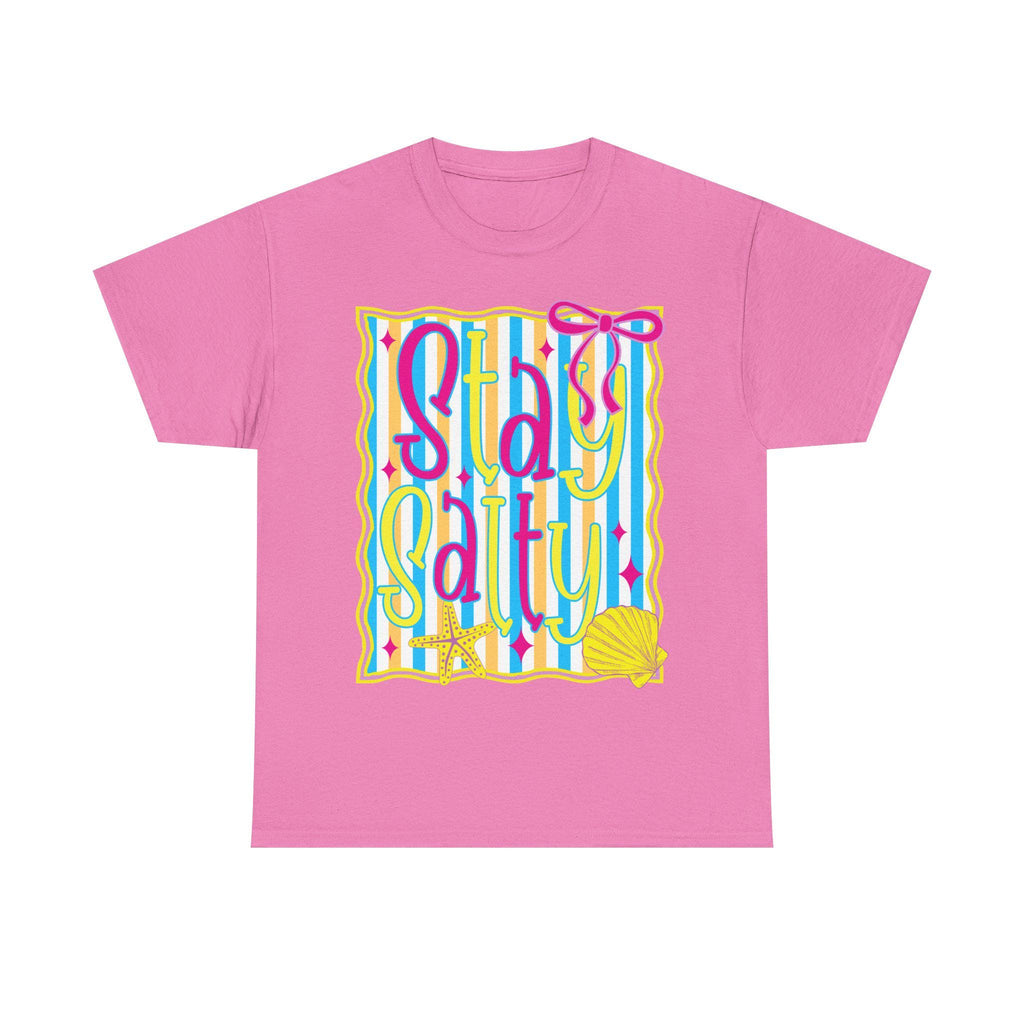 Stay Salty tee | beach shell striped summer design